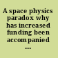 A space physics paradox why has increased funding been accompanied by decreased effectiveness in the conduct of space physics research? /