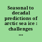 Seasonal to decadal predictions of arctic sea ice : challenges and strategies /