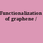 Functionalization of graphene /