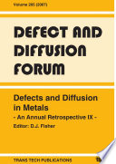 Defects and diffusion in metals : an annual retrospective IX /