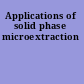 Applications of solid phase microextraction