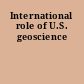 International role of U.S. geoscience