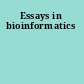 Essays in bioinformatics