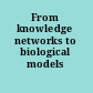 From knowledge networks to biological models