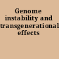 Genome instability and transgenerational effects