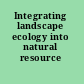 Integrating landscape ecology into natural resource management