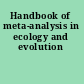 Handbook of meta-analysis in ecology and evolution