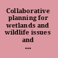 Collaborative planning for wetlands and wildlife issues and examples /
