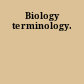 Biology terminology.