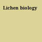 Lichen biology