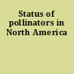 Status of pollinators in North America