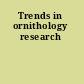 Trends in ornithology research