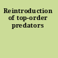 Reintroduction of top-order predators