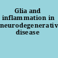 Glia and inflammation in neurodegenerative disease