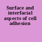 Surface and interfacial aspects of cell adhesion