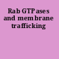 Rab GTPases and membrane trafficking