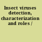Insect viruses detection, characterization and roles /
