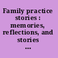 Family practice stories : memories, reflections, and stories of Hoosier family doctors of the mid-twentieth century /