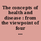 The concepts of health and disease : from the viewpoint of four cultures /