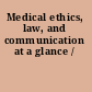 Medical ethics, law, and communication at a glance /