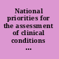 National priorities for the assessment of clinical conditions and medical technologies report of a pilot study /