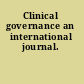 Clinical governance an international journal.