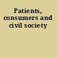 Patients, consumers and civil society