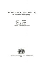 Social support and health : an annotated bibliography /