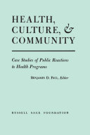 Health, culture, and community : case studies of public reactions to health programs /