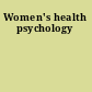 Women's health psychology
