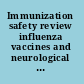 Immunization safety review influenza vaccines and neurological complications /