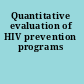 Quantitative evaluation of HIV prevention programs