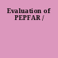 Evaluation of PEPFAR /