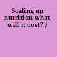Scaling up nutrition what will it cost? /