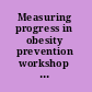 Measuring progress in obesity prevention workshop report /