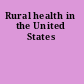 Rural health in the United States