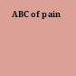 ABC of pain