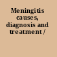 Meningitis causes, diagnosis and treatment /