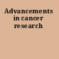 Advancements in cancer research