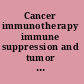 Cancer immunotherapy immune suppression and tumor growth /