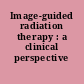 Image-guided radiation therapy : a clinical perspective /