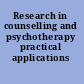 Research in counselling and psychotherapy practical applications /