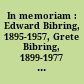 In memoriam : Edward Bibring, 1895-1957, Grete Bibring, 1899-1977 : memorial addresses and catalogue of the Edward and Grete L. Bibring Collection /