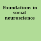Foundations in social neuroscience