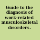 Guide to the diagnosis of work-related musculoskeletal disorders.