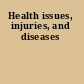 Health issues, injuries, and diseases
