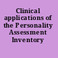 Clinical applications of the Personality Assessment Inventory