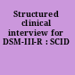 Structured clinical interview for DSM-III-R : SCID
