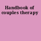 Handbook of couples therapy