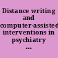 Distance writing and computer-assisted interventions in psychiatry and mental health